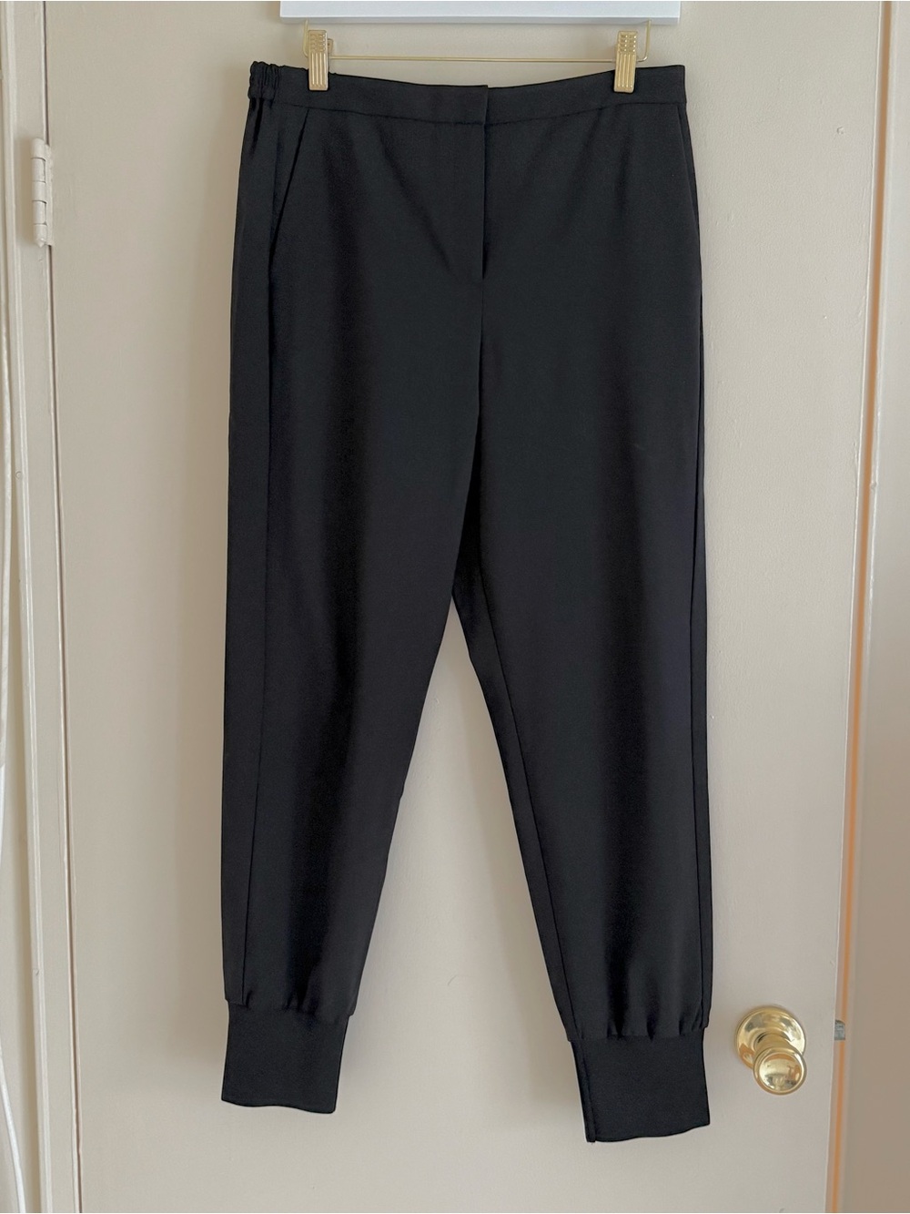 Theory Wool HW Jogger Pant, Sevona, Black, Size M